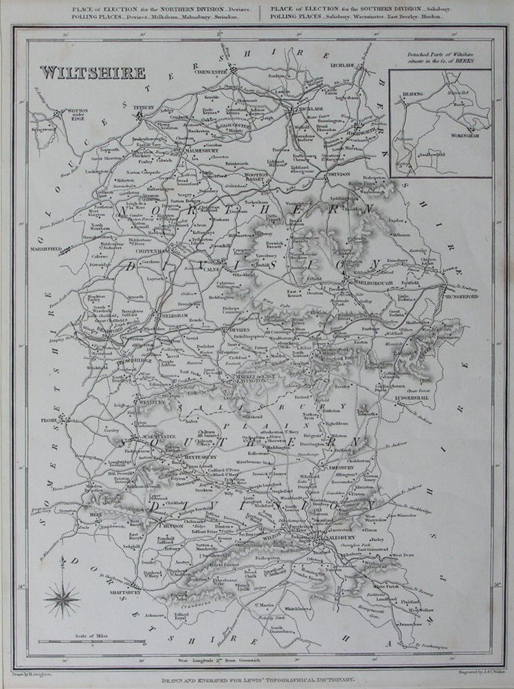 Map of Wiltshire - Creighton